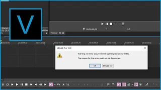 SOLUÇÃO ERRO: Warning: An error occurred while opening one or more files. Vegas 18