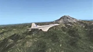 Concorde survole le Mont Rainier