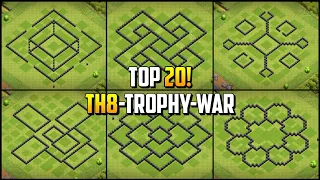 TOP 20! Best Town Hall 8 (TH8) Trophy/War Base Layout with Copy Link 2023 | Clash of Clans