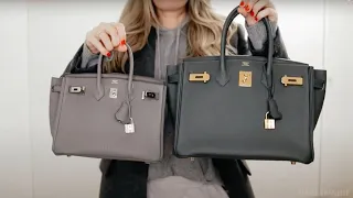 COMPARING MY BIRKIN 30 Vs BIRKIN 25 | WHAT FITS INSIDE & WHICH ONE I PREFER | CLAIRE CHANELLE