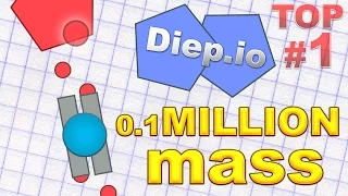 0.1 MILLION MASS DIEP.IO | В ТОП ЗА 1 СЕКУНДУ (1 МЕСТО)