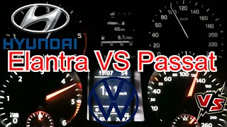 Vw Passat B7 1.6 Tdi 105 HP VS Hyundai Elantra 1.6 CRDI 136 hp 0-160 KMh Race