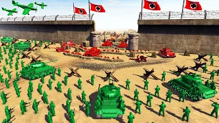 Green Army Men SIEGE of FORTRESS WALLS! - Men of War: Army Men Mod