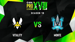 Vitality vs Monte | Map 1 Anubis | ESL Pro League Season 18