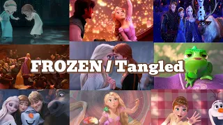 【DisneySongs】ラプンツェル🦎＆アナと雪の女王⛄️ヒットソングメドレー❣️❣️ Tangled and FROZEN MusicPlaylist！！