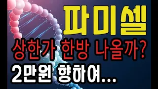 파미셀 상한가 한방 나올까? 2만원 향하여! 파미셀 주가전망 주식분석 추세점검