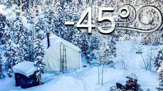 INSANE COLD HITS HOT TENT. SNOW COLLAPSES TENT