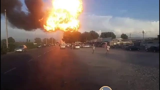 Взрыв на АЗС в Баткенской области
