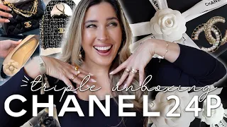 CHANEL 24P PRE SPRING SUMMER 2024 Collection Shopping Vlog : TRIPLE CHANEL UNBOXING | NEW CHANEL BAG