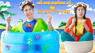 ĐẠI CHIÊN BỂ BƠI NHÀ GIÀU VÀ NHÀ NGHÈO | Khổng Lồ Và Tí Hon | Biệt Đội Tấm Cám #366 | Miu Miu TV