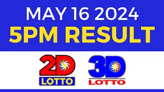 5pm Lotto Result Today May 16 2024 | Swertres Ez2