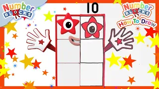 How to draw Numberblock Ten | Drawing Tutorial for Kids | Learn to Count 1 to 10 | @Numberblocks