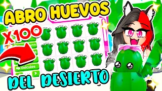 *NUEVO* ABRIENDO 100 HUEVOS *DE DESIERTO* y HACIENDO *NEON* LAS LEGENDARIAS en ADOPT ME (ROBLOX) 🌵