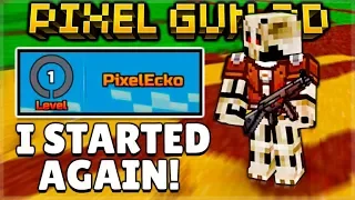 I Started AGAIN! In Pixel Gun 3D - Back To LEVEL 1