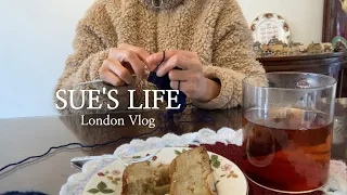 UK Winter Vlog| Healthy quiche & Special apple cake Recipe, 불향 입힌 지코바 양념치킨| 주부 일상