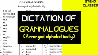 GRAMMALOGUES (arranged alphabetically) | Pitman Shorthand (English) | 2021