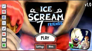 Ice Scream 7 Main Menu + Gameplay | FANMADE