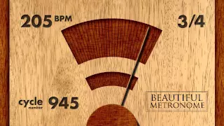 205 BPM 3/4 Wood Metronome HD