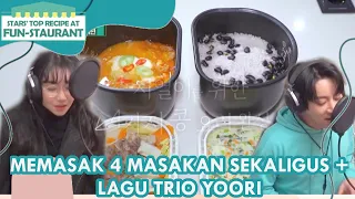 Memasak 4 Masakan Sekaligus + Lagu Trio Yoori |Fun-Staurant|SUB INDO|210416 Siaran KBS World TV|