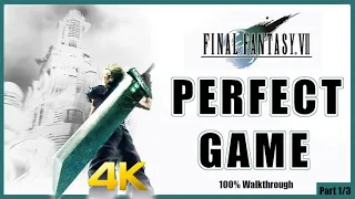 Final Fantasy VII - Perfect Game - Full Walkthrough - 4K 60fps - No Commentary (1/3)