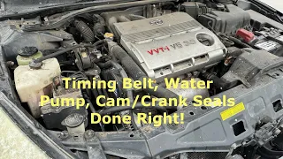 Toyota V6 3MZ-FE Timing Belt, Water Pump, Pulleys: Solara, Camry, Avalon, Highlander, Sienna, ES 330