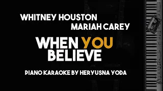 [Piano Karaoke] When You Believe - Whitney Houston & Mariah Carey (With Lyrics and Chords)