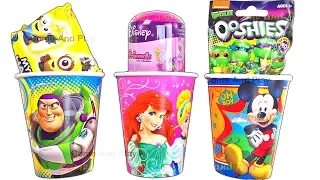 Cups Surprise Toys with Disney Frozen TMNT Ooshies and Minions Toys