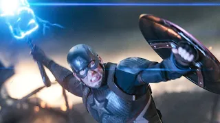 Captain America Lifts Thor's Hammer Mjolnir Scene - Captain America Vs Thanos - Fight Scene