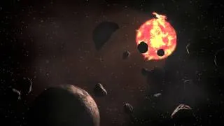 After Effects Space Scene - Sun, planet, and astroids - Element 3d and Trapcode Particular