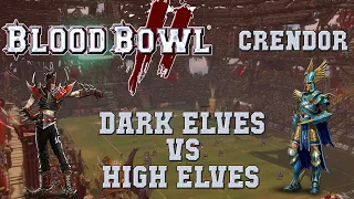 Blood Bowl 2 - Dark Elves (the Sage) vs High Elves (ZombieSnivy) - Crendor League G4