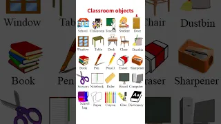 Classroom Objects vocabulary in English