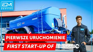 Pierwsze uruchomienie wozu asenizacyjnego EM BIRTUGAN | Slurry Tanker first start up | EM Service