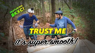 What will happen when Brian rides my backyard trails for the first time?