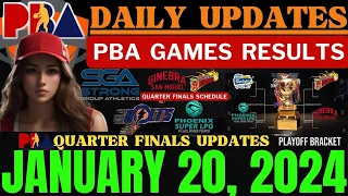 PBA Quarterfinals Today as of January 20, 2024 | Playoff Bracket | Pba schedule | pba live today now