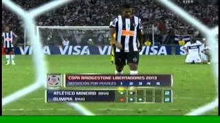 Atletico Mineiro vs. Olimpia 4-3 todos los penales (final copa libertadores  24 de julio de 2013)
