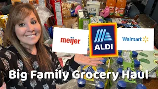3 Stores | Big Family Grocery Haul | Fun Aldi Finds