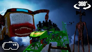 BUS EATER vs SIREN HEAD Big & Small - Roller Coaster VR 360