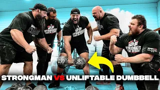 STRONGEST MEN ON EARTH VS UNLIFTABLE DUMBBELL