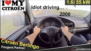 Citroen Berlingo 1.6 55 kW (2000) - POV Test Drive + Acceleration 0 - 160 km/h