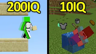 200IQ vs 10IQ Minecraft Plays MARATHON