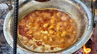 Army beans recipe, primitive technology wilderness cooking. Grah/pasulj recept.