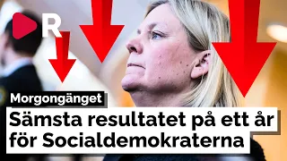 Morgongänget: Sämsta resultatet på ett år för Socialdemokraterna