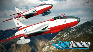 Hunters over Snowdonia | Virtual Wingman - Flight Control Replay | Dave Garwood Hawker Hunter | MSFS