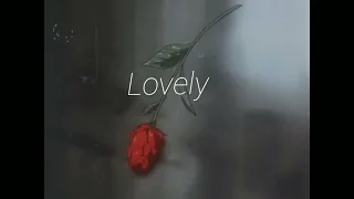 billie eilish , khalid - lovely (slowed + reverb + rain )