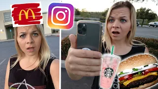 Letting INSTAGRAM FILTERS Decide What I Eat for 24 HOURS!!