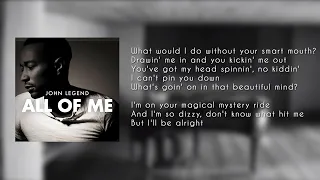 John Legend - All of Me ( LYRICS - KARAOKE - INSTRUMENTAL )