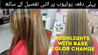 HIGHLIGHTS WITH BASE COLOR CHANGE by AISHA BUTT