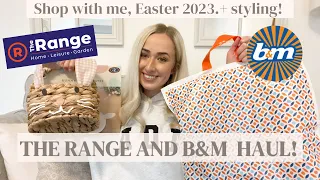 B&M and THE RANGE HAUL! Easter Spring 2023 Home decor and styling shop with me new in!