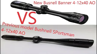 Old Model Bushnell Sportsman 4 12x40 AO vs New Model Bushnell Banner 4 12x40 AO sxs comparison