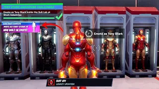 Emote as Tony Stark Inside the Suit Lab at Stark Industries - How to Unlock Iron man's Suit Up Emote